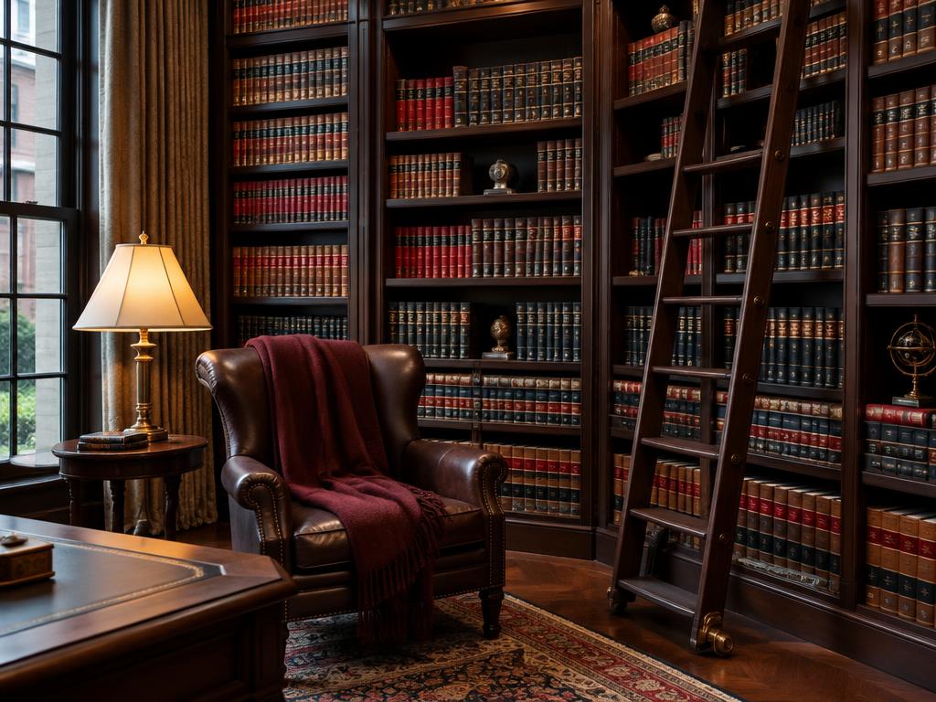Law books in a professional legal library — AI-generated illustration